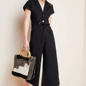 Anthropologie Elizabeth black wide leg jumpsuit size 16w